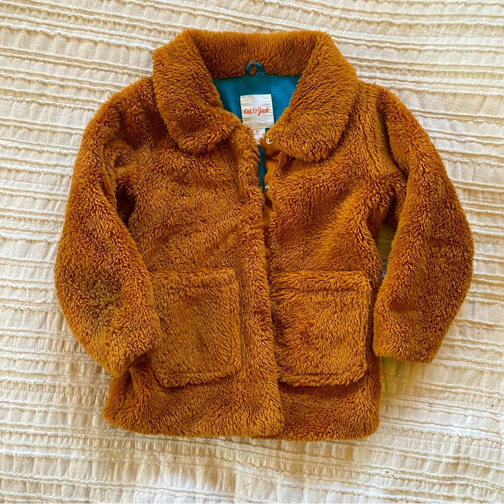 Burnt orange /brown fur jacket